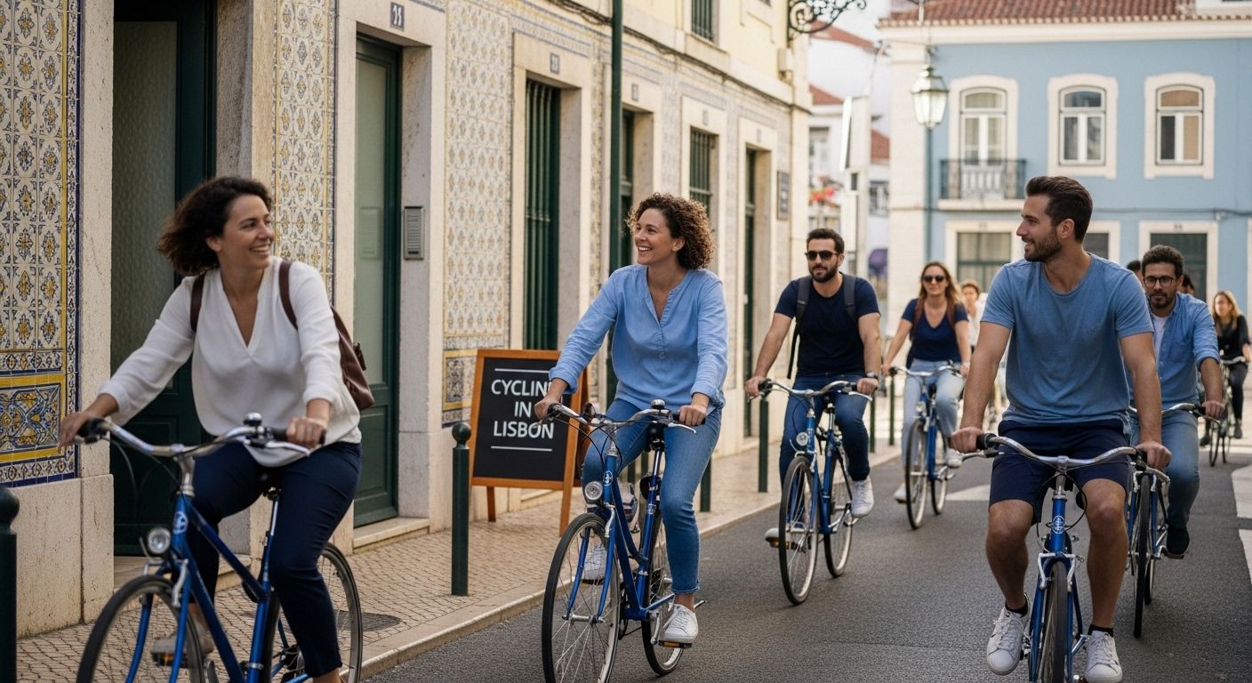 cycling Lisbon urban streets