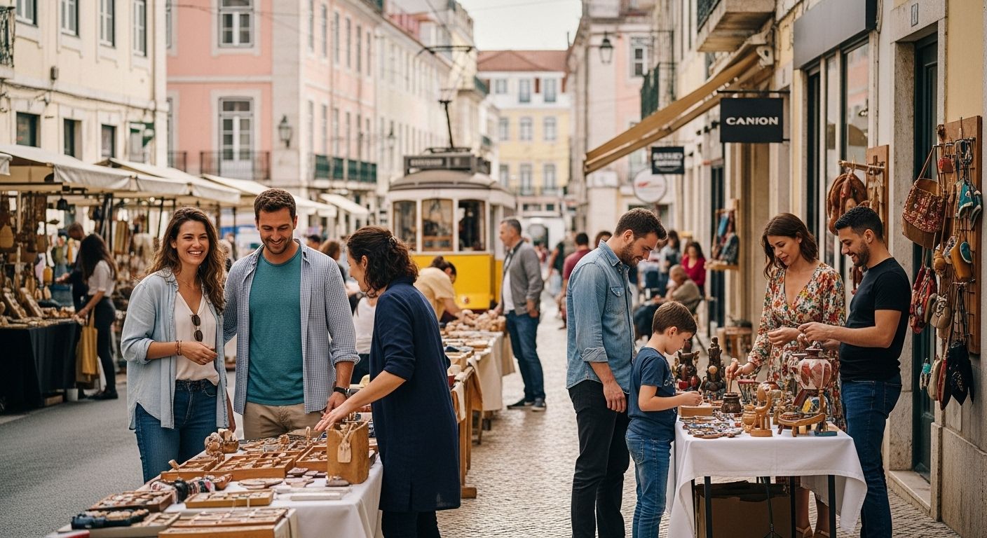 Lisbon shopping streets, shopping districts, markets