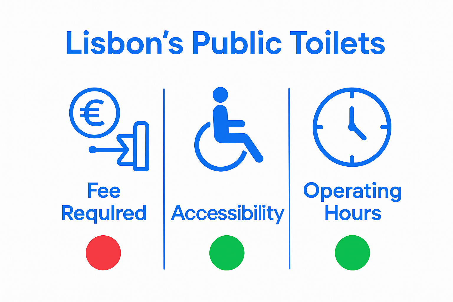 Lisbon public toilet feature comparison icons