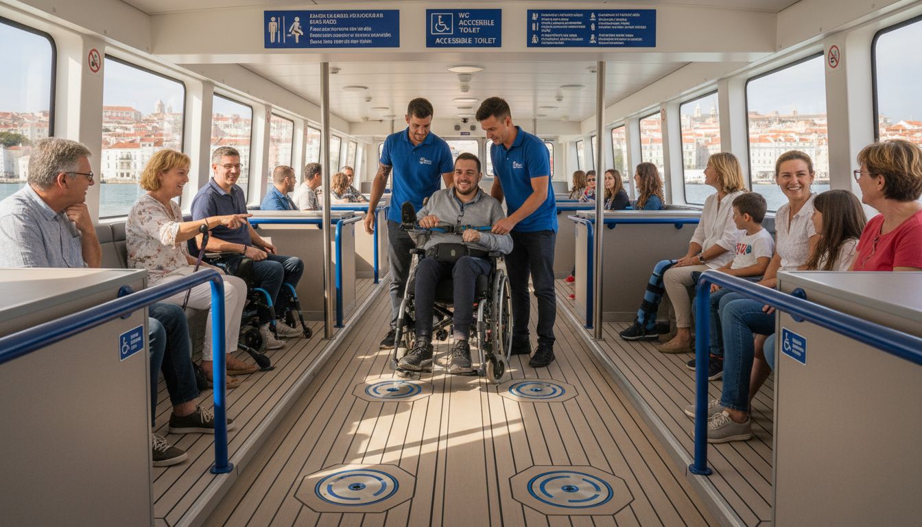 wheelchair boat interior