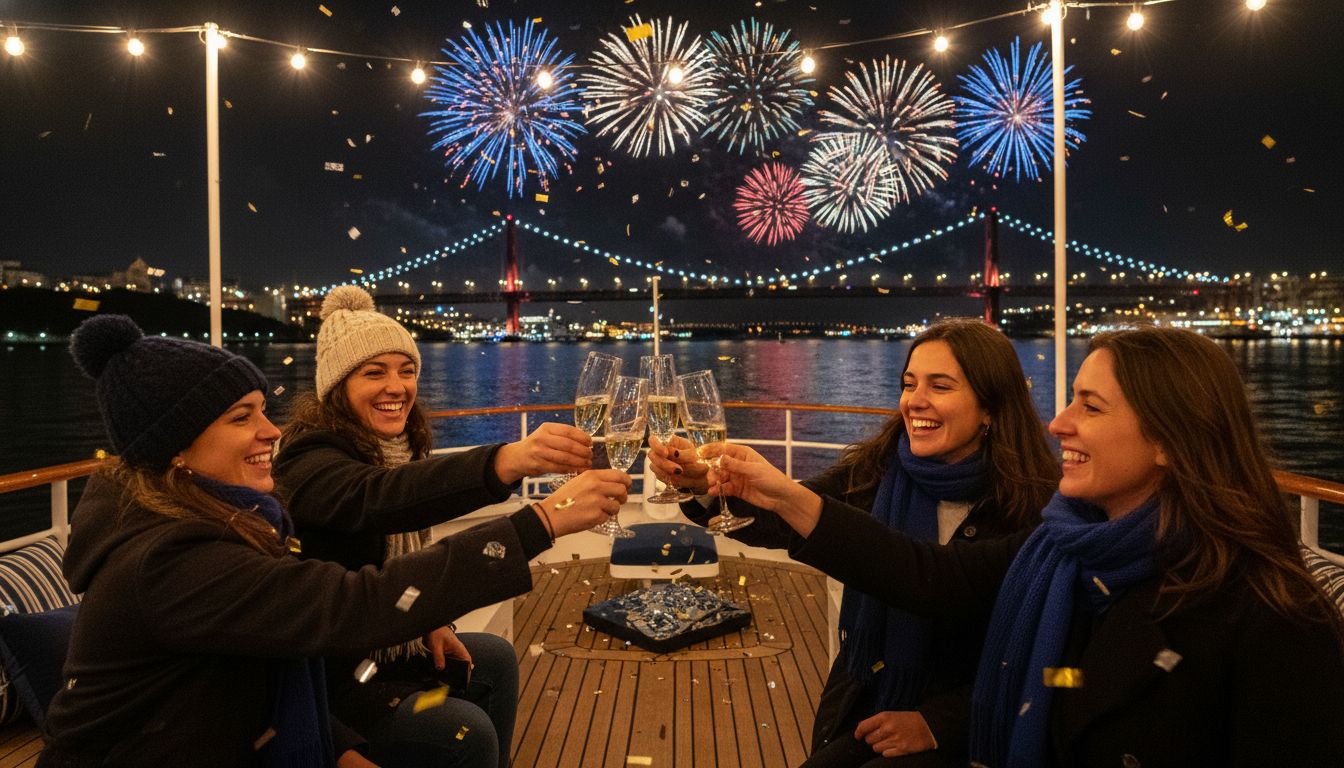 Lisbon New Years boat