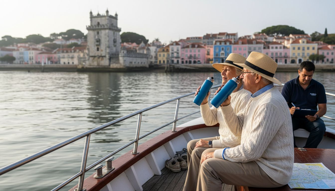 Senior couple on Lisbon boat tour