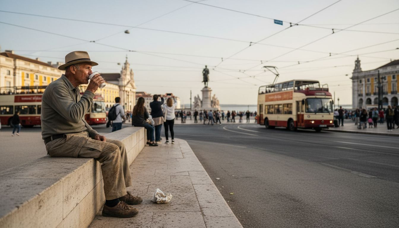Praça do Comércio Lisbon panoramic city view