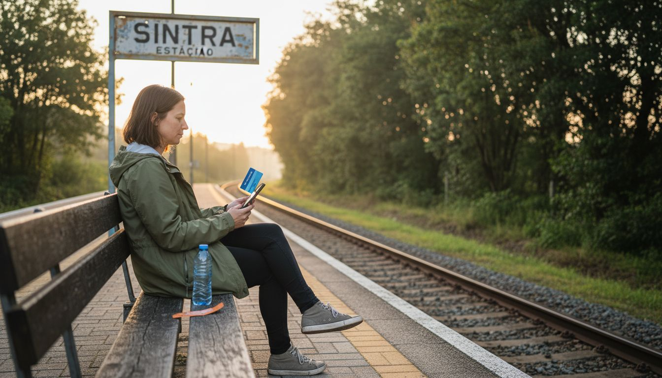 Traveler with Lisboa Card at train station