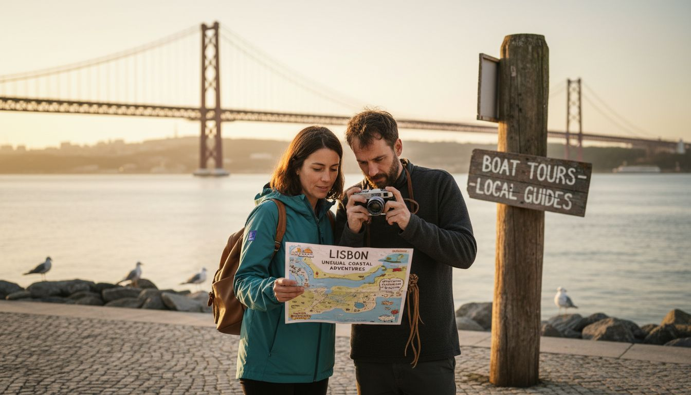 Adventurers planning Lisbon riverside activities