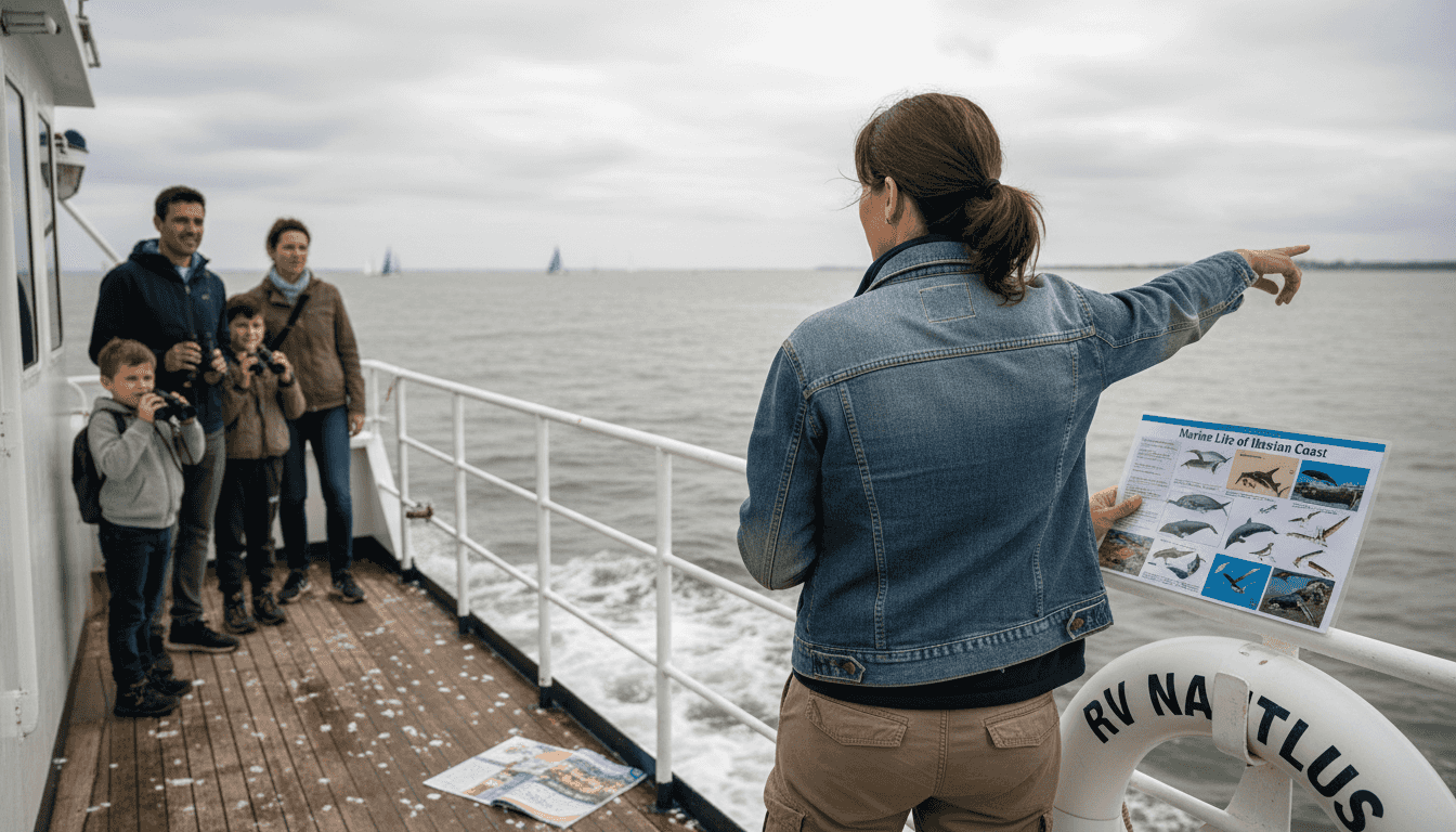 Biologist leads wildlife tour on Lisbon boat