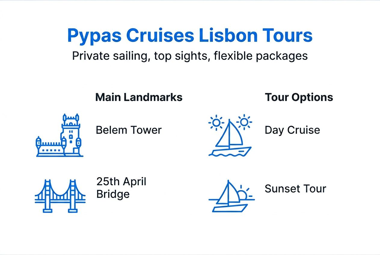 Infographic of top Lisbon cruise sights and tours