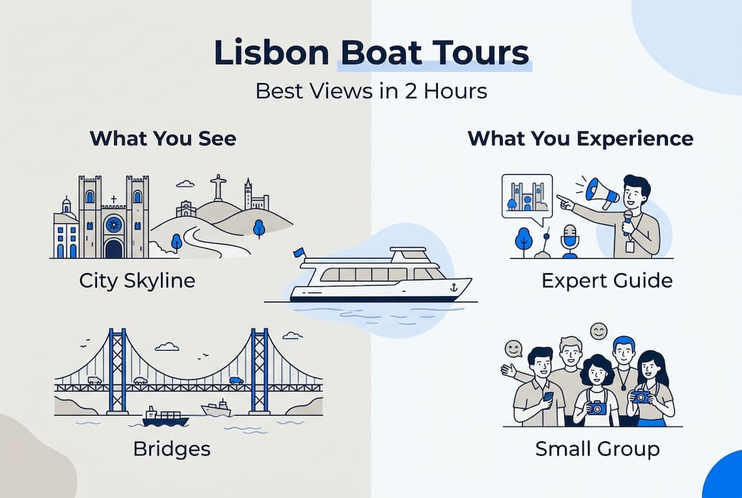 Infographic Lisbon boat tours highlights