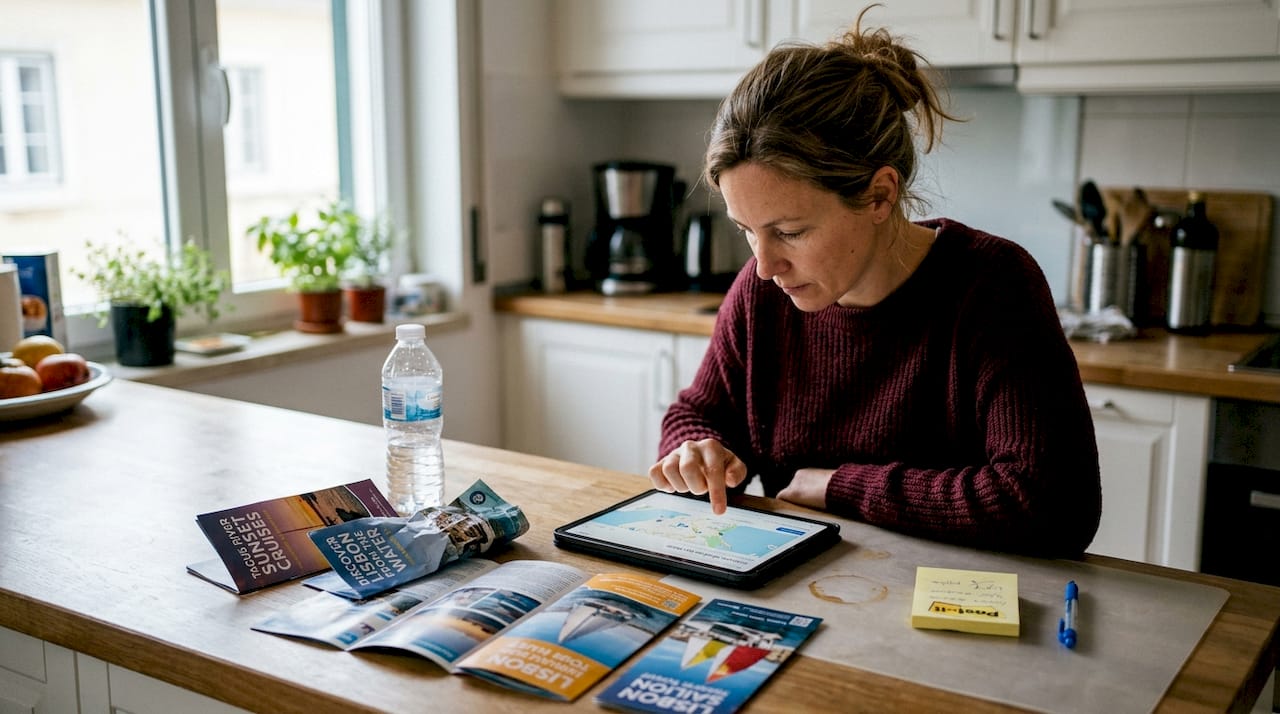 Woman considering Lisbon sailing tour options