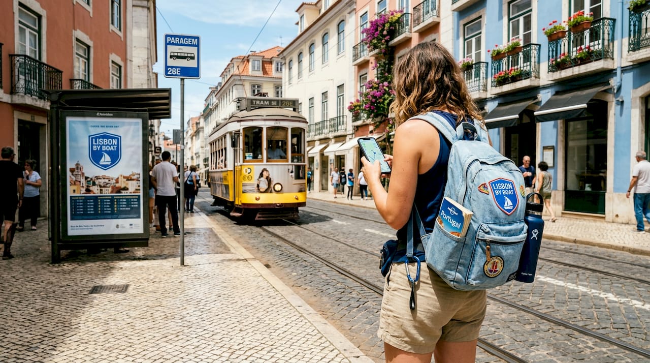 Traveler planning Lisbon weekend itinerary