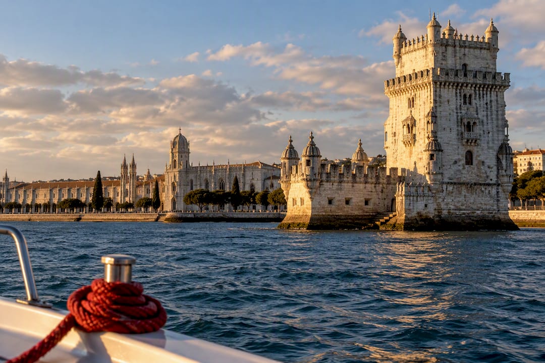 Belém Tower and monastery seen from the Tagus