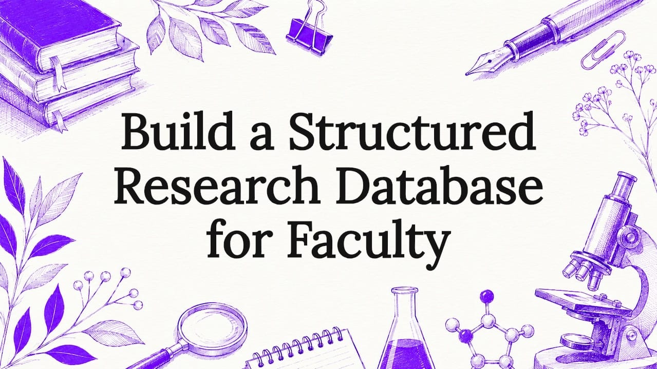 Decorative academic title card illustration