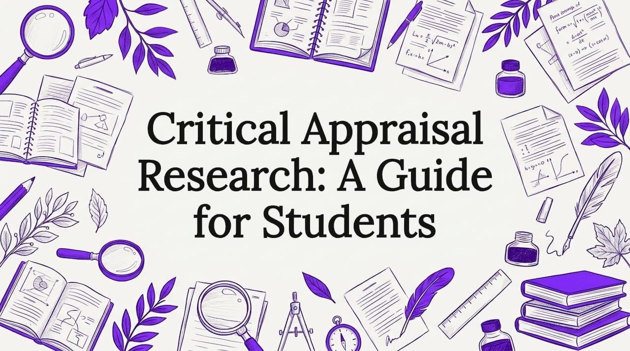 Decorative title card illustration for research guide