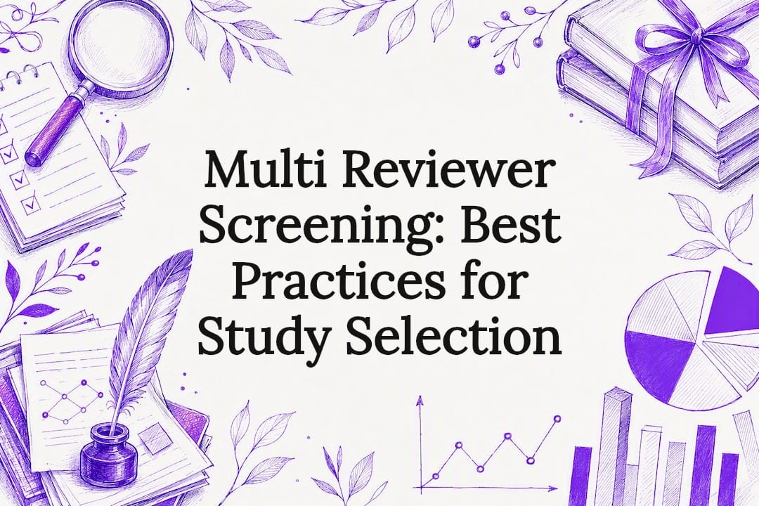 Decorative title card with scholarly icons