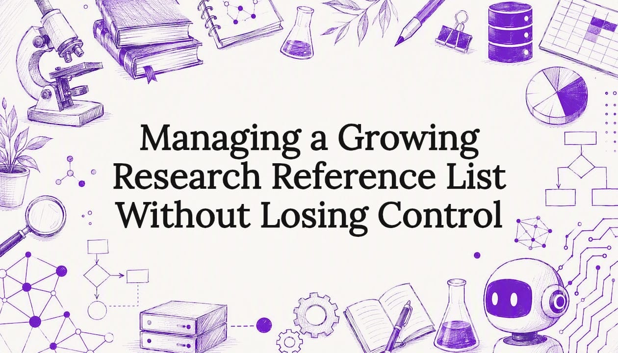 Decorative research data organization illustration