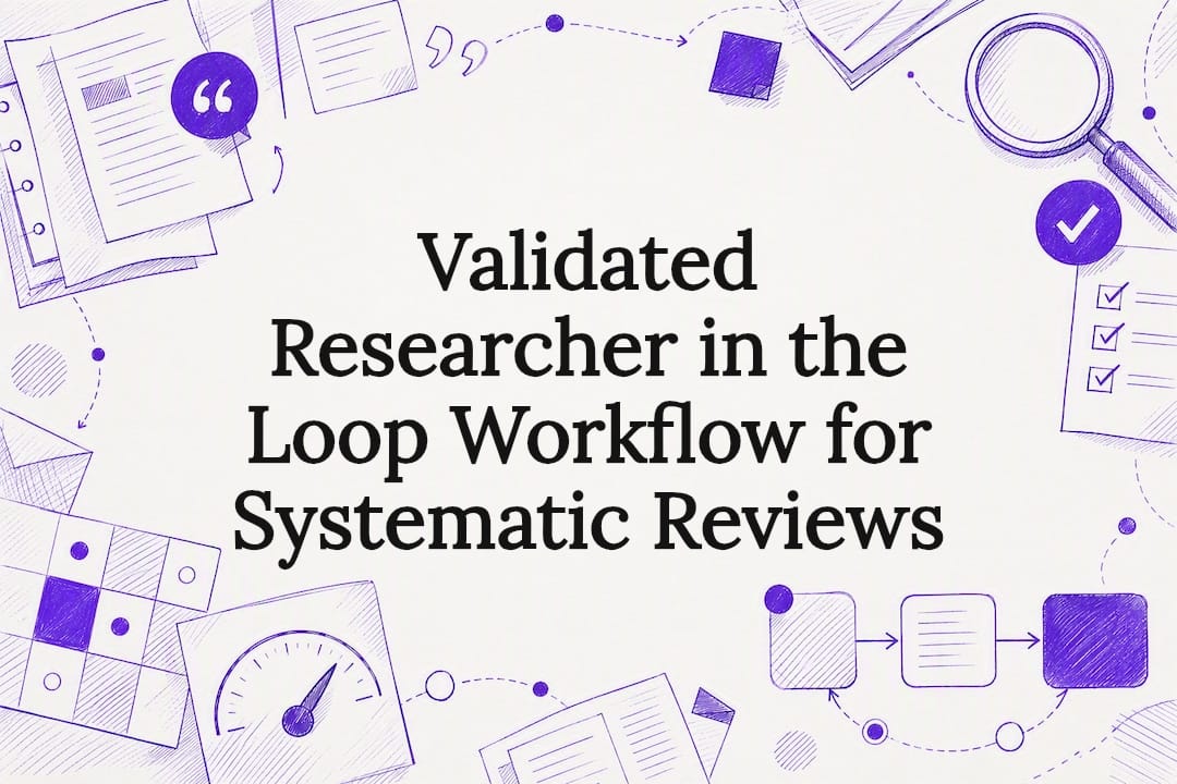 Decorative validated research workflow title card