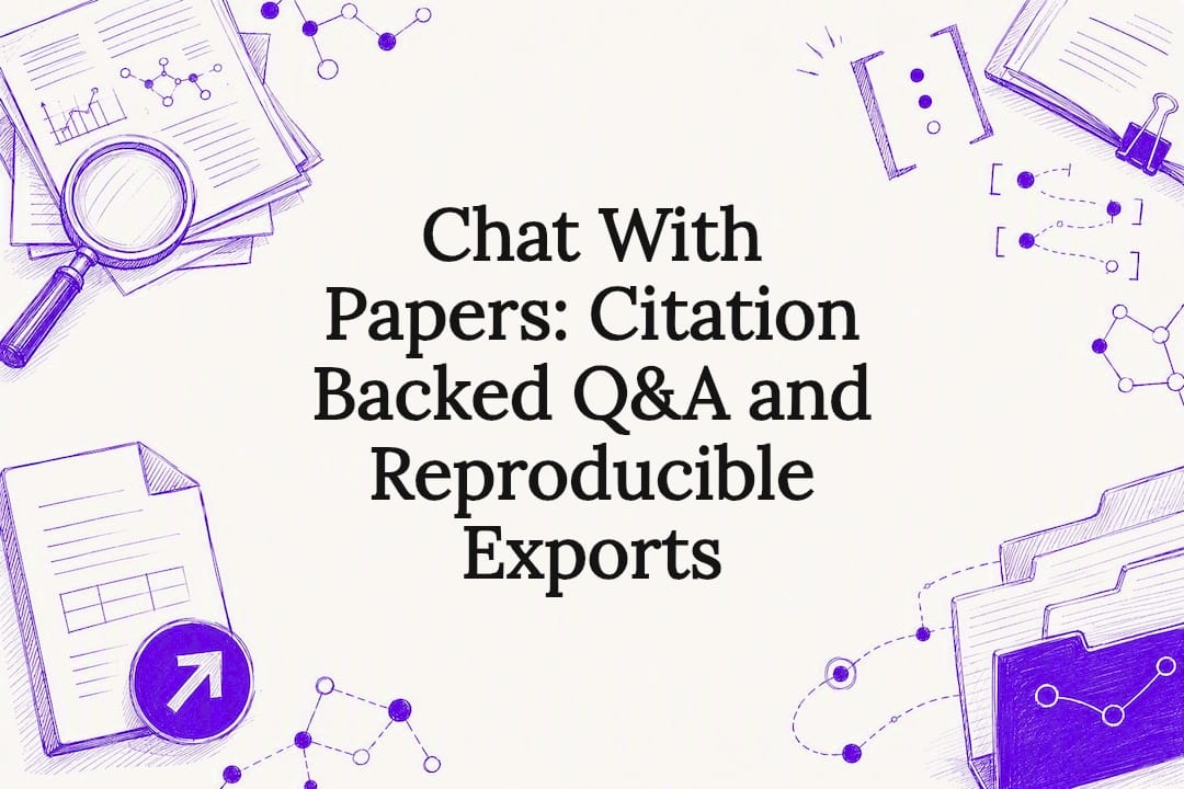 Decorative citation and research title card