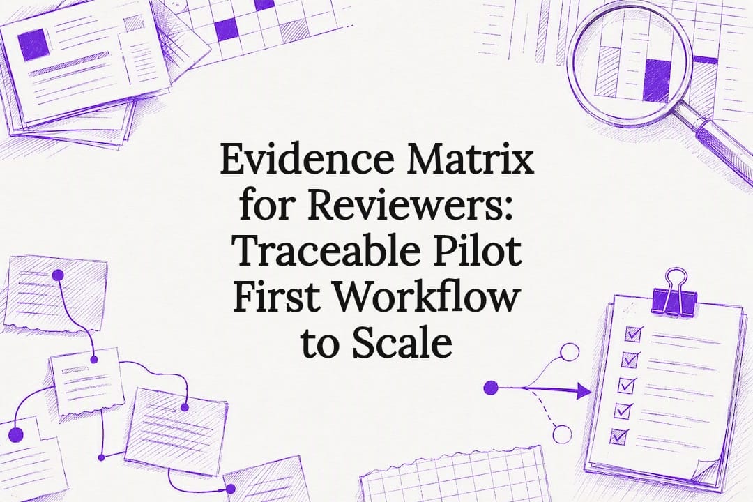 Evidence matrix title card illustration