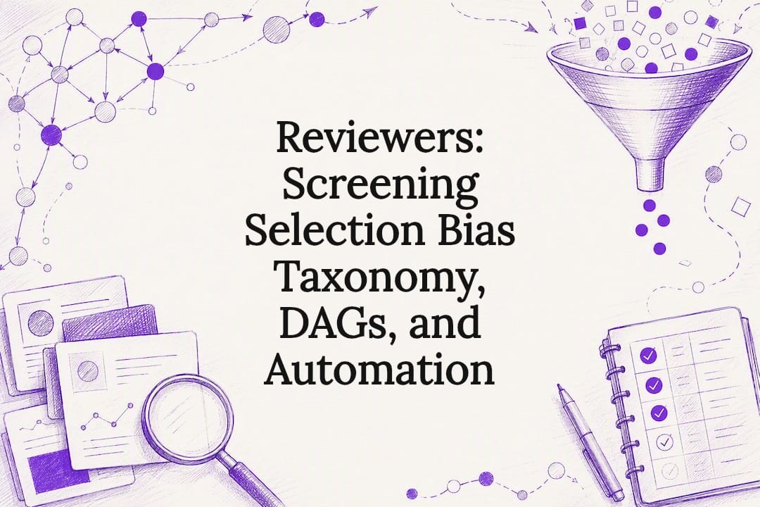Decorative screening bias title card illustration