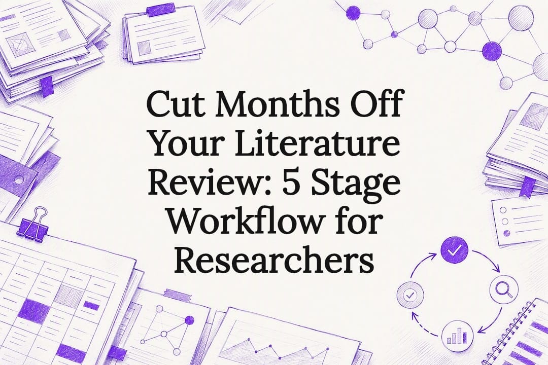 Decorative literature review workflow title card