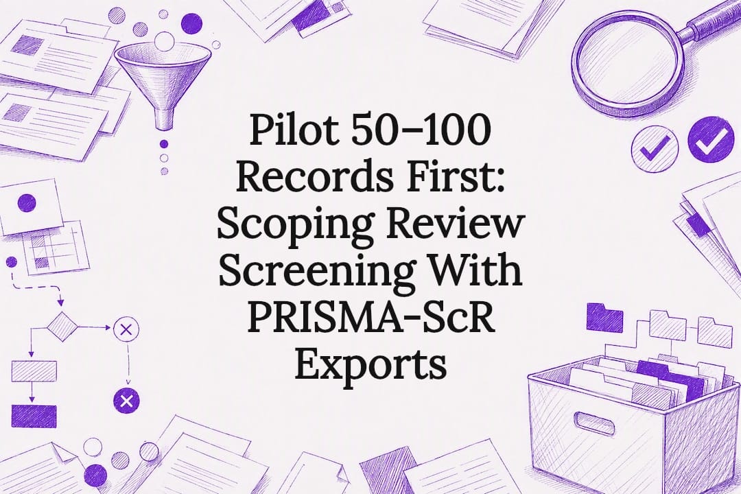 Scoping review screening title card