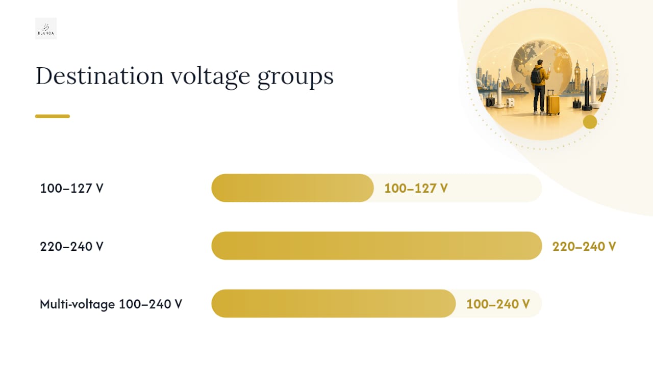 Comparison of travel voltage ranges and charger compatibility
