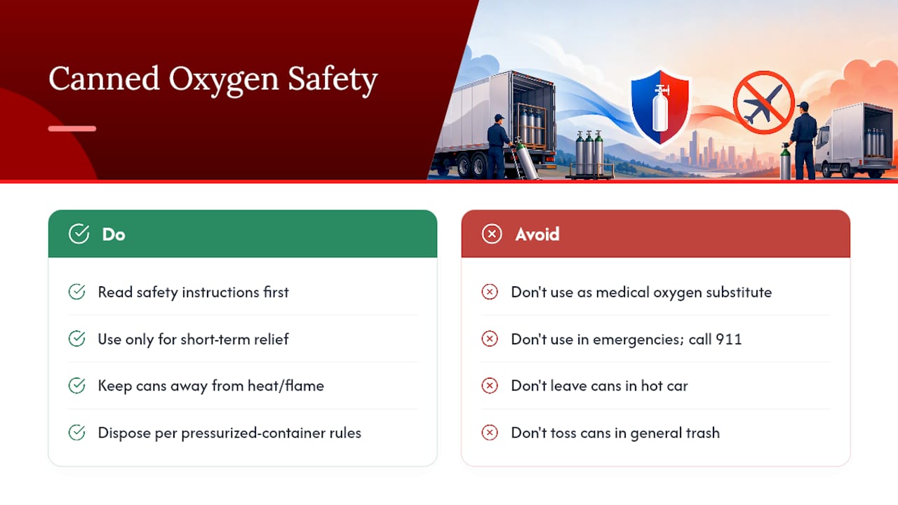 Is Canned Oxygen Safe? Usage Limits and Storage Rules — overview diagram