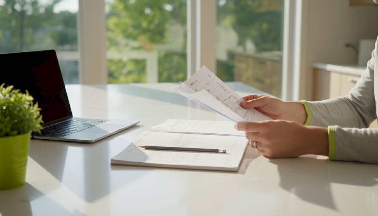 Homeowner reviewing contractor quotes for renovation