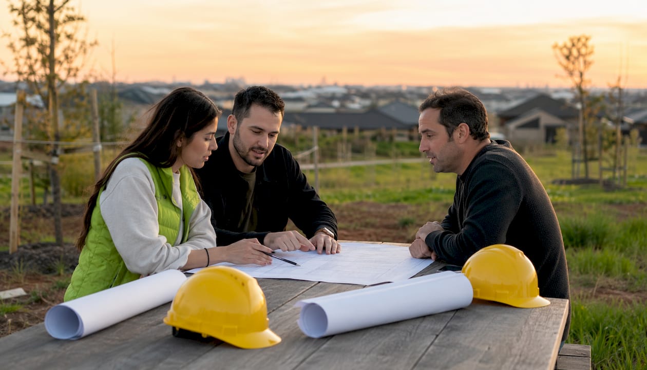 Developers discussing greenfield residential site
