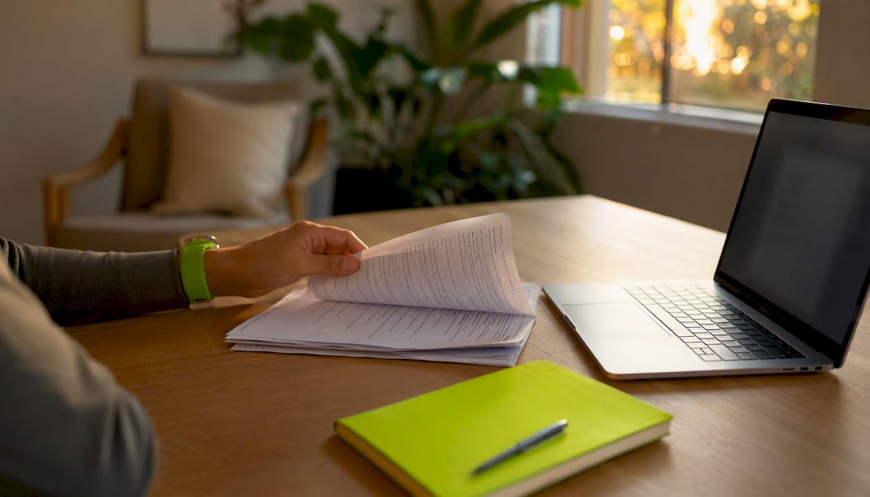Typing defect report email in home office