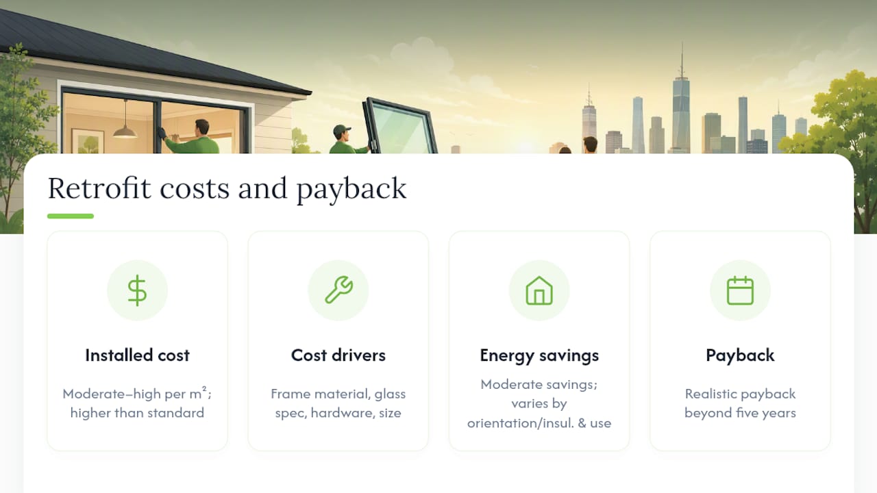 Diagram comparing costs and payback timelines for retrofit