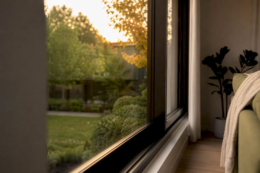 Modern living room window double glazing