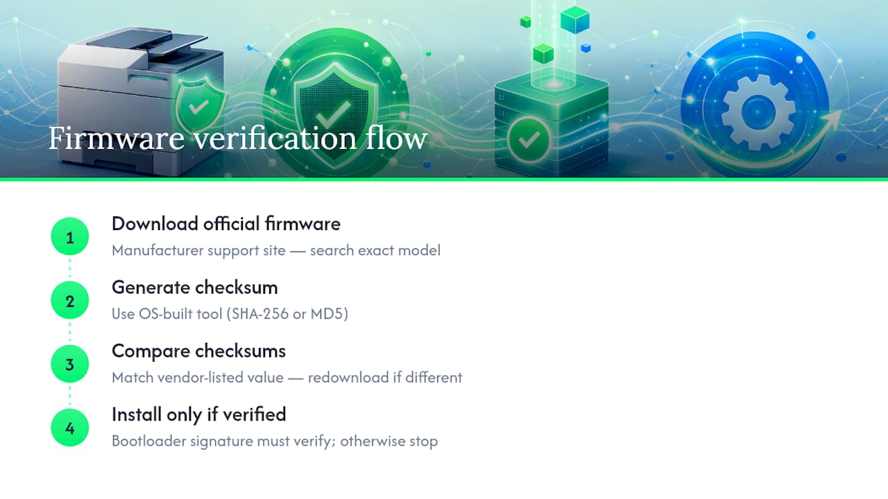 Four-step firmware verification flow