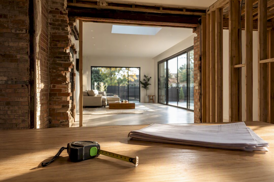 Melbourne home extension under construction