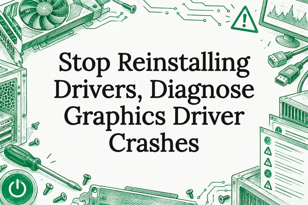Decorative graphics driver diagnosis title card