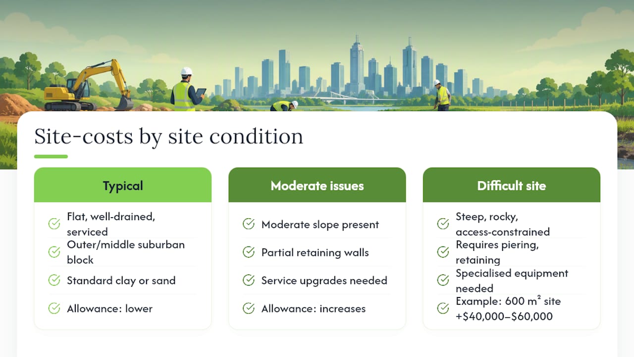 How much do Melbourne site costs actually run? — overview diagram