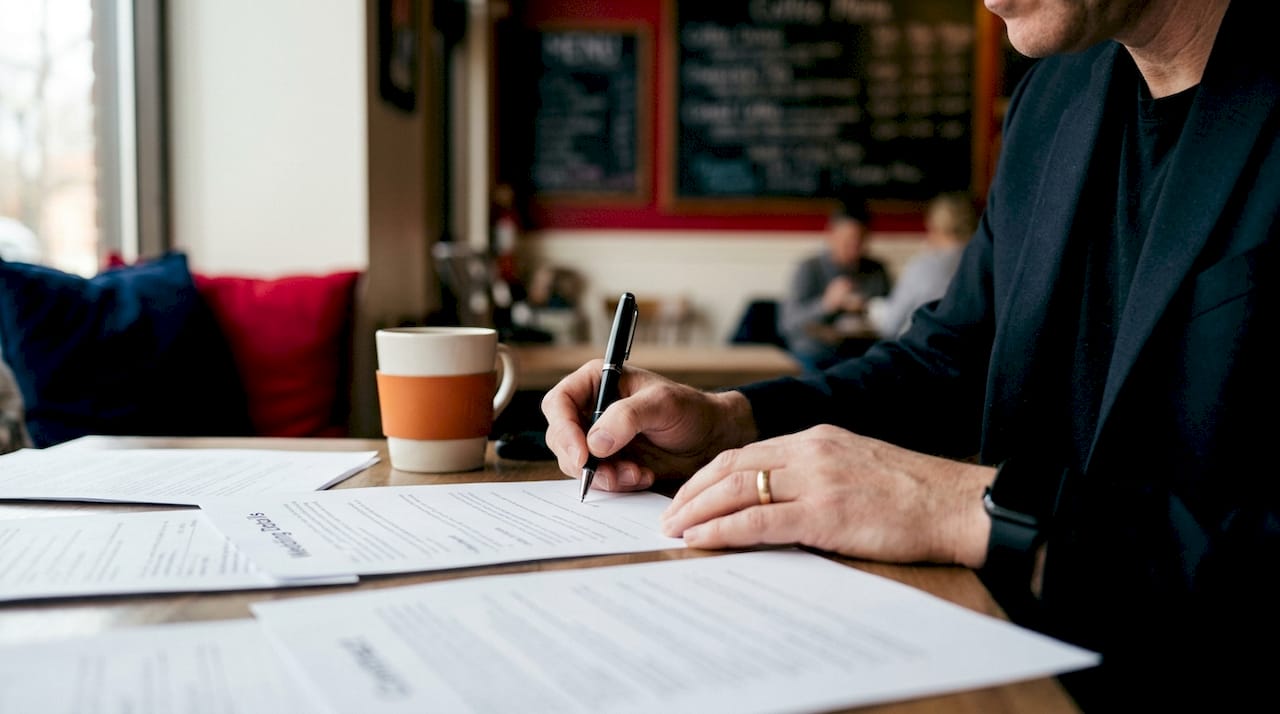 Hands signing inclusive entertainment contract
