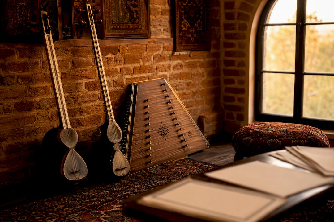 Traditional Persian musical instruments collection