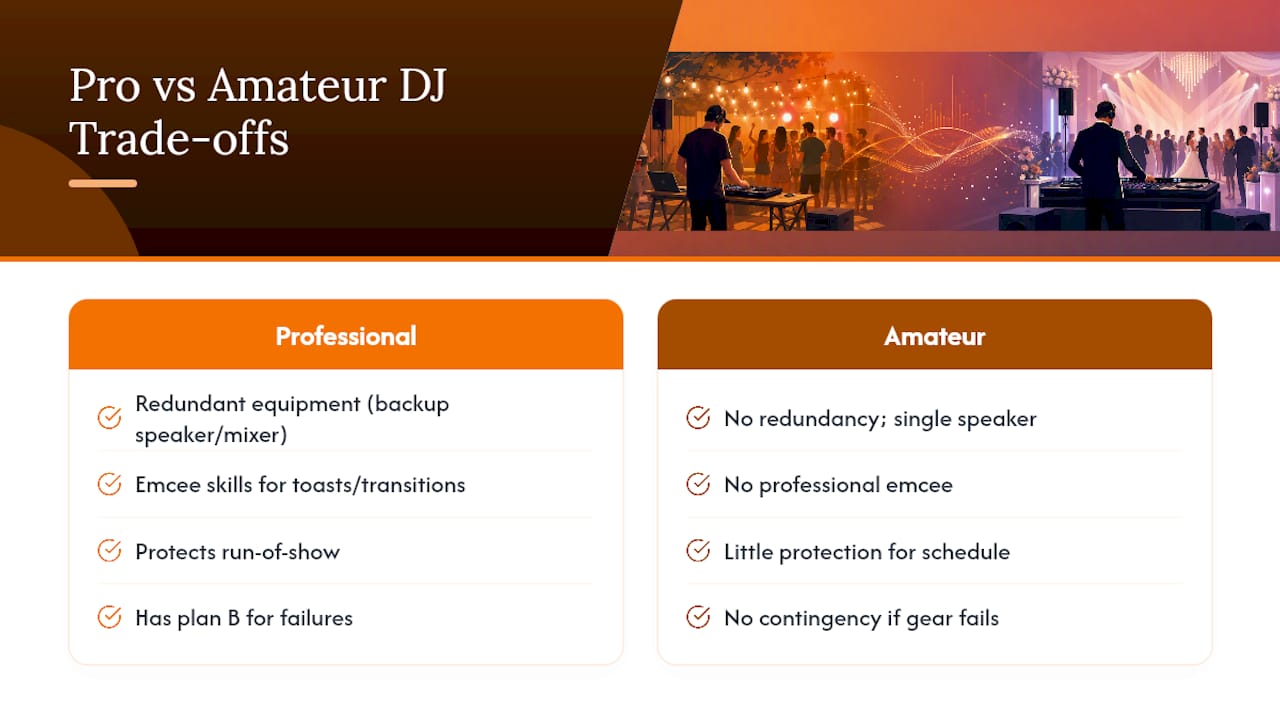 Professional DJ versus amateur service comparison