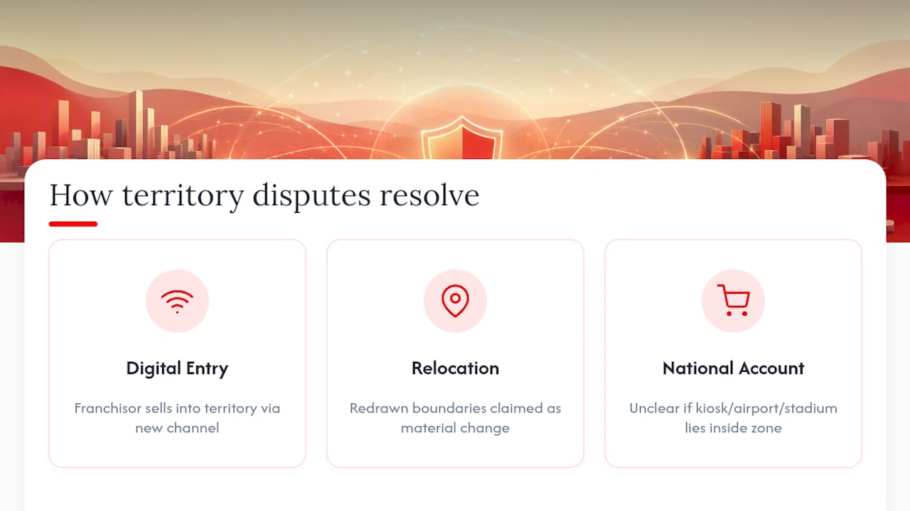Legal enforcement: how territory disputes actually get resolved — overview diagram