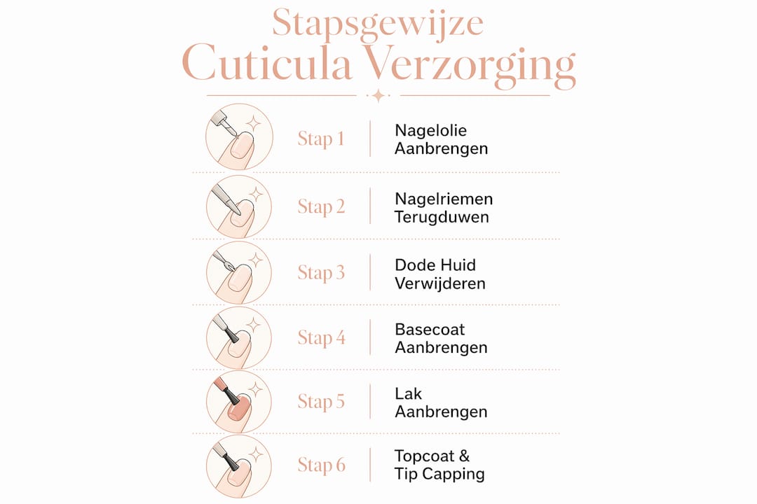 Infographic: zo verzorg je stap voor stap je nagelriemen