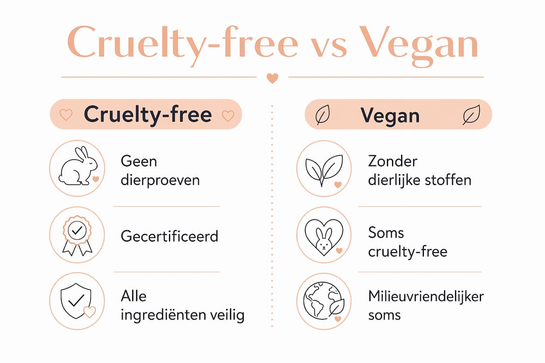 Infographic: wat is het verschil tussen cruelty-free en vegan?