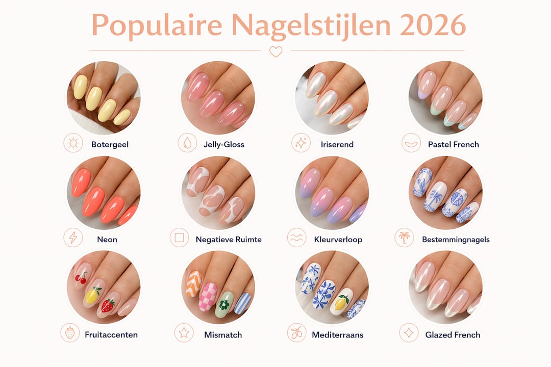 Infographic: dé nageltrends voor de zomer van 2026