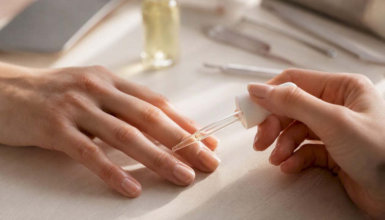 Na het verwijderen van BIAB is het slim om je nagelriemen te verzorgen met een beetje nagelriemolie. Zo blijven ze soepel en voorkom je uitdroging.
