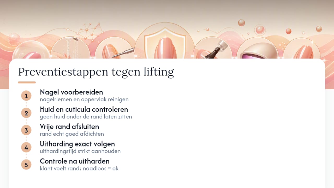 Stappenplan om het loslaten van de rubber base te voorkomen