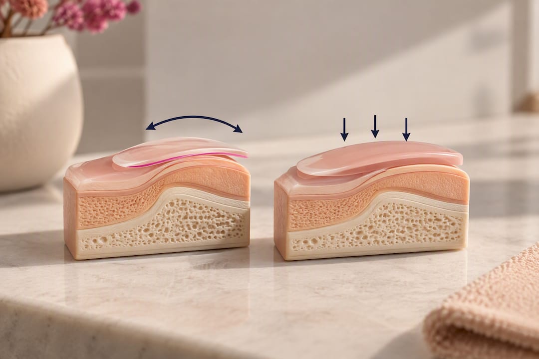 Vergelijking tussen rubber base en BIAB-laag