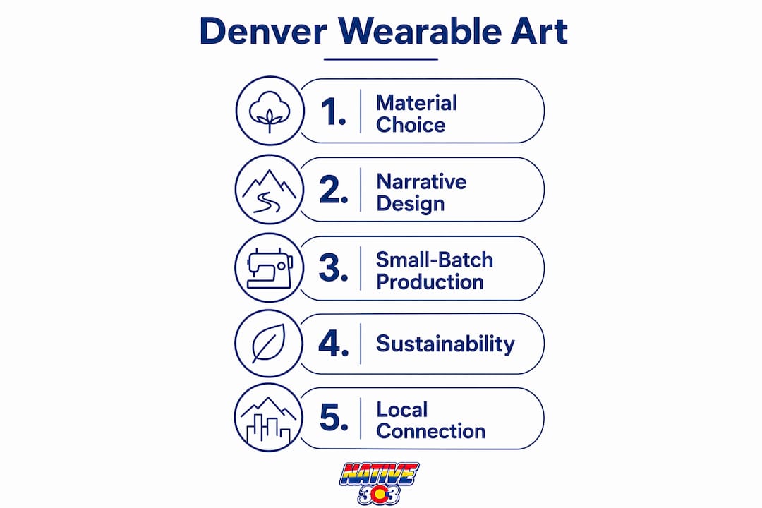 Infographic on Denver wearable art techniques