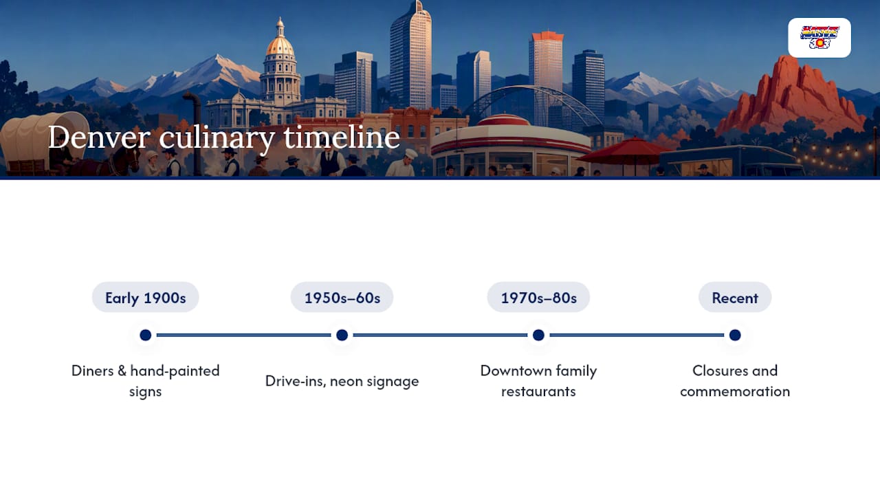 Four-era timeline of Denver culinary history