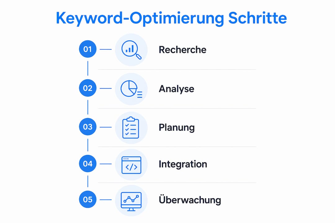 Grafische Übersicht: So optimierst du deine Keywords Schritt für Schritt