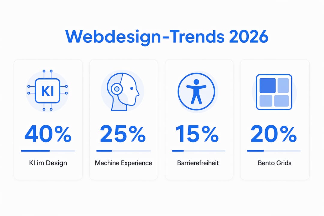 Infografik: Die wichtigsten Webdesign-Trends für 2026 auf einen Blick